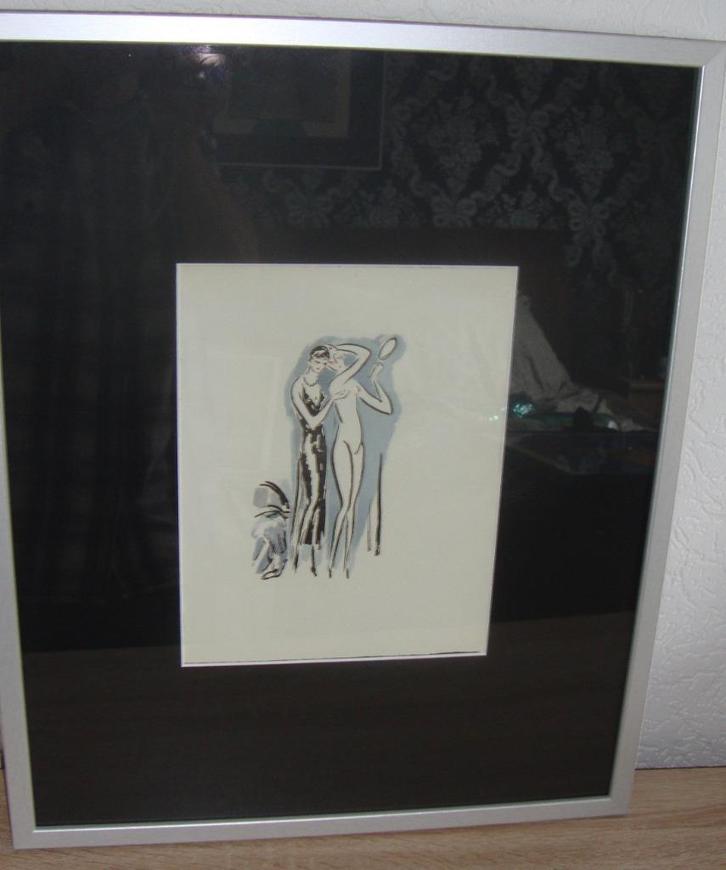 Kees van Dongen '' elkaar opmaken ''  nieuw ingelijst, Antiek en Kunst, Kunst | Litho's en Zeefdrukken, Ophalen of Verzenden