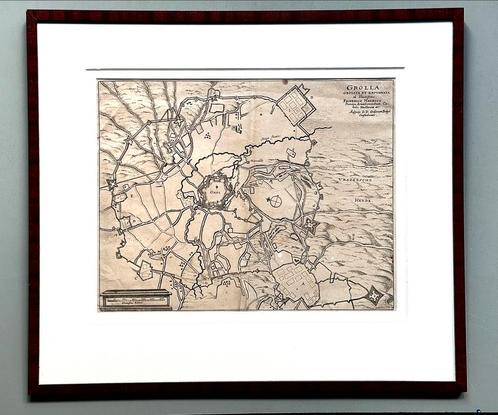 Beleg van Groenlo gravure 1649 Grolla Frederik Henrik 1627, Antiek en Kunst, Kunst | Etsen en Gravures, Ophalen of Verzenden