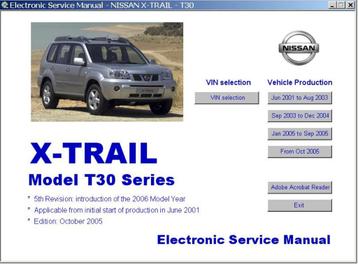 Nissan X - TRAIL Service Manual CD Complete 2001 - 2005  beschikbaar voor biedingen