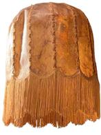 Vintage lampenkap jaren ‘60 leder diameter 35,5cm, Ophalen, Gebruikt, Rond, 25 tot 50 cm
