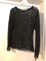 HEMA zwart mesh top lange mouw mesh maat XL nieuw panter, Verzenden, Zwart, Maat 46/48 (XL) of groter, Nieuw