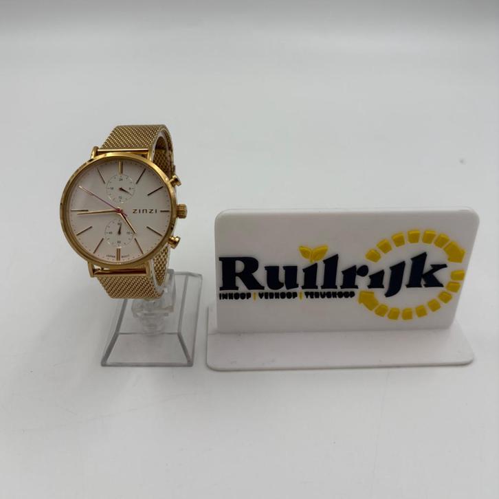Zinzi Z707 Chronograaf Dameshorloge Roze Wijzer Goudkleur, Sieraden, Tassen en Uiterlijk, Horloges | Kinderen, Zo goed als nieuw