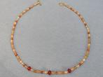 Antiek halssnoer in carneool steen - 19e – 20e eeuw, Sieraden, Tassen en Uiterlijk, Antieke sieraden, Ophalen of Verzenden, Overige materialen