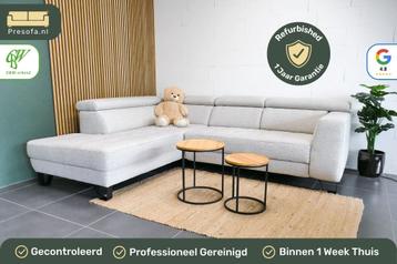 Beige hoekbank elektrisch verstelbaar [Refurbished] beschikbaar voor biedingen