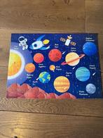 ruimte puzzel met namen van planeten, 100 stuks, Ophalen of Verzenden, Meer dan 50 stukjes, Zo goed als nieuw, 6 jaar of ouder