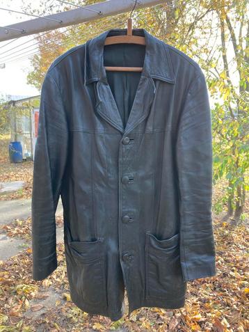 Leren jas, maat 50-52 beschikbaar voor biedingen