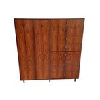 Grote vintage palissander ladenkast, opbergkast, Huis en Inrichting, Kasten | Ladekasten, Ophalen, Gebruikt, 100 tot 150 cm, 5 laden of meer