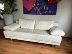 Rolf benz creme leren bank, Ophalen, Tweepersoons, 75 tot 100 cm, Zo goed als nieuw
