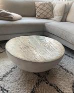 Salontafel halve bol industrieel wit, Huis en Inrichting, Tafels | Salontafels, Ophalen, Gebruikt, 50 tot 100 cm, Rond