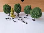 5 x bomen en 6 koeien 1:87, Overige merken, Natuur, Gelijkstroom of Wisselstroom, Ophalen of Verzenden