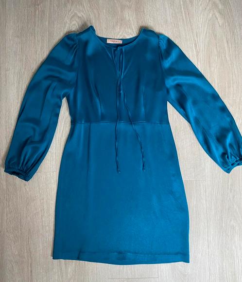 Jurk petrol maat S van Twinset, Kleding | Dames, Jurken, Gedragen, Maat 38/40 (M), Boven de knie, Ophalen of Verzenden