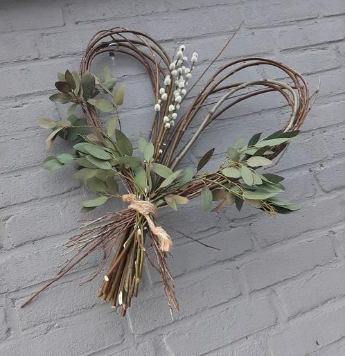 Landelijk hart, groendecoratie, droogbloemen, Huis en Inrichting, Woonaccessoires | Droogbloemen, Nieuw, Ophalen of Verzenden