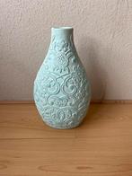 Blauw Aardewerk Vaas met Bloempatroon, Ophalen, Blauw, Aardewerk of Porselein, Zo goed als nieuw