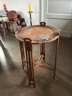 Antieke Tafel Artdeco coper blad, Antiek en Kunst, Antiek | Meubels | Tafels, Ophalen