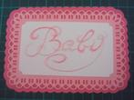 3-delig oplegje met borduur Baby - rose, Ophalen of Verzenden, Nieuw, Kind, Overige typen