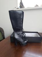 Zwarte veterlaarzen mt 39, Kleding | Dames, Hoge laarzen, Zwart, Nieuw, Pleaser
