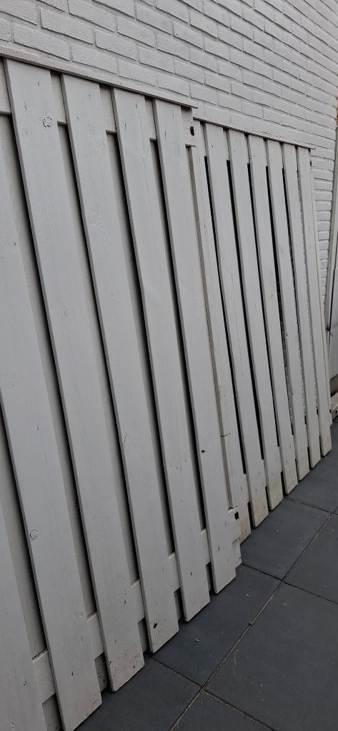 2 x Schutting, Tuin en Terras, Schuttingen, Zo goed als nieuw, Hout, 1 tot 2 meter, Minder dan 3 meter, Ophalen