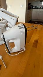 Handmixer met mixkom, gardes en kneedhaken, 2 tot 3 liter, Ophalen of Verzenden, Gebruikt, 3 snelheden of meer