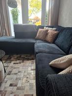 Zwarte stoffenbank te koop, Huis en Inrichting, Ophalen, Gebruikt