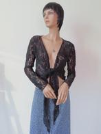 PEPPERZ Bijzonder Mooi Zwart Kanten Vest/Bolero M 38, Maat 38/40 (M), Zwart, Pepperz, Ophalen of Verzenden
