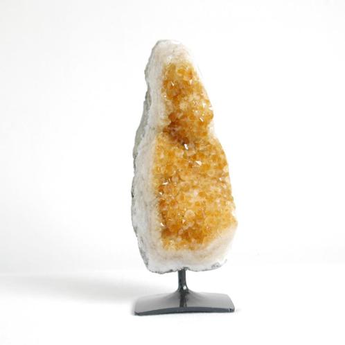 Gebrande amethist op standaard 971 gram, Verzamelen, Mineralen en Fossielen, Mineraal, Ophalen of Verzenden