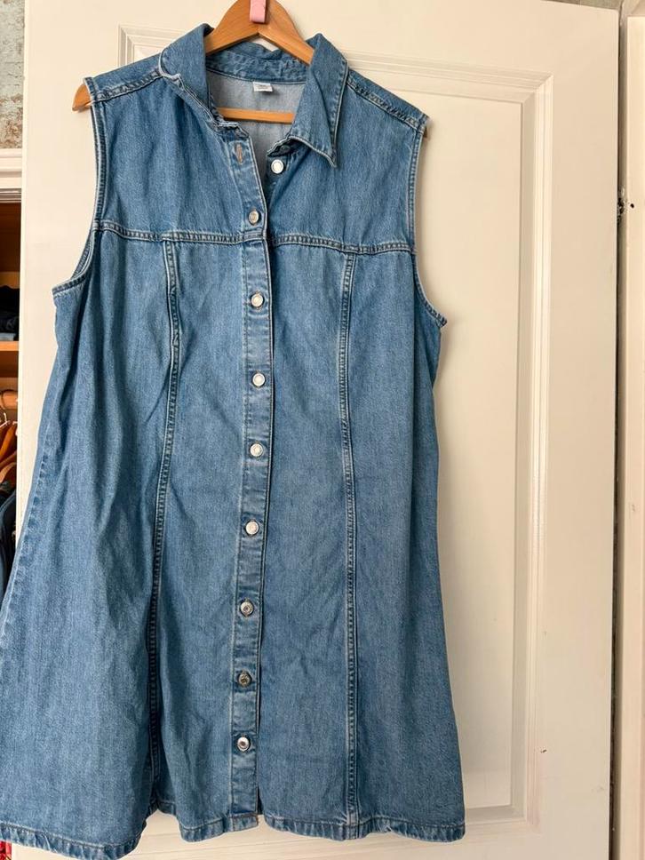 Spijkerjurk maat xl zonder mouwen dames maat 42/44, Kleding | Dames, Jurken, Zo goed als nieuw, Maat 42/44 (L), Blauw, Boven de knie
