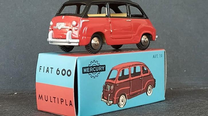 Fiat 600.Multipla 1:43 Mercury Italy Pol, Hobby en Vrije tijd, Modelauto's | 1:43, Nieuw, Auto, Overige merken, Verzenden