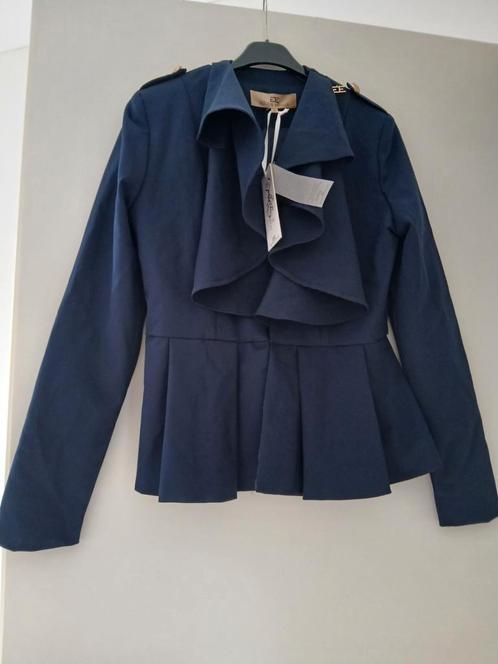 Blauwe Goldie Estelle  Blazer met Ruffle - Nieuw Medium, Kleding | Dames, Jasjes, Kostuums en Pakken, Nieuw, Jasje, Maat 38/40 (M)