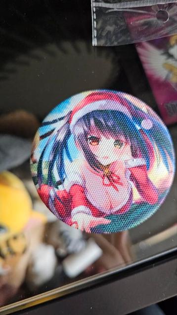Grote anime girl button met kerst muts nieuw kawaii japan