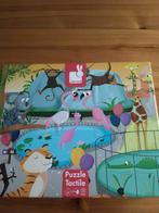 Janod puzzel tactiel dierentuin 20 stukjes met plaat., Kinderen en Baby's, Speelgoed | Kinderpuzzels, Ophalen of Verzenden, Zo goed als nieuw