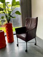 2 Montis Chaplin Aubergine, Huis en Inrichting, Stoelen, Twee, Design, Gebruikt, Leer