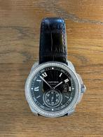 Dames Horloge Cartier Calibre, Sieraden, Tassen en Uiterlijk, Horloges | Dames, Leer, Staal, Polshorloge, Zo goed als nieuw
