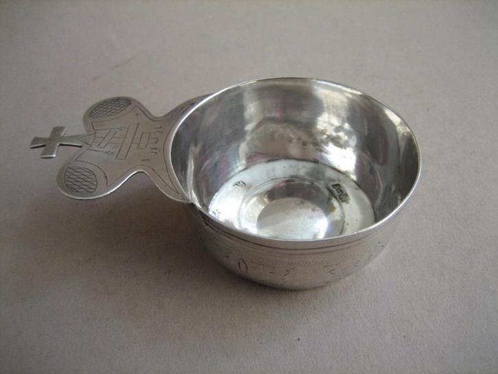 Antiek religieus Russisch zilver bakje doopwater 19e eeuw, Antiek en Kunst, Antiek | Goud en Zilver, Zilver, Ophalen of Verzenden