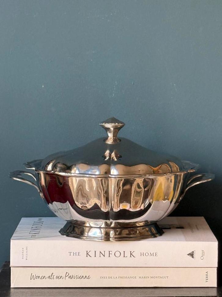 Guy Degrenne RVS vintage terrine soupière, Huis en Inrichting, Keuken | Servies, Schaal of Schalen, Overige stijlen, Overige materialen