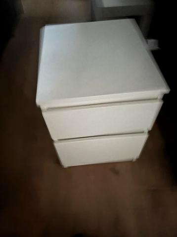 Ikea Witte Malm Nachtkastje - afbeelding 1