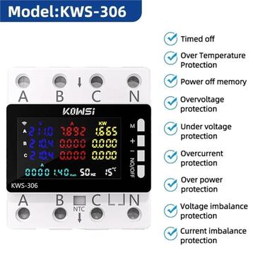 Tuya KWS-306 3P+N 3-fase energiemeter beschikbaar voor biedingen