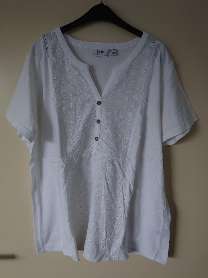 t-shirt tuniek BPC maat 44 - 46, Kleding | Dames, T-shirts, Zo goed als nieuw, Maat 46/48 (XL) of groter, Wit, Korte mouw, Ophalen of Verzenden