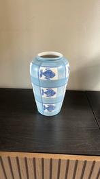 West Germany vaas blauw vissen 504-24, Antiek en Kunst, Verzenden