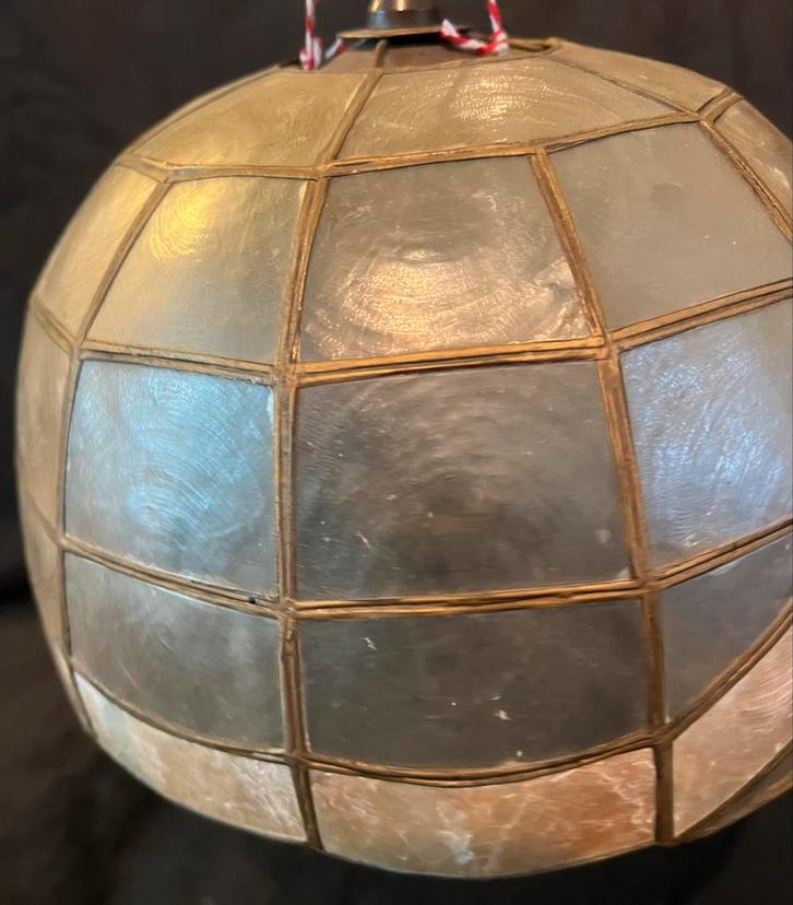 Schelpen Lampenkap in Messing Gezet - Vintage Stijlvolle Ver, Antiek en Kunst, Antiek | Lampen, Ophalen