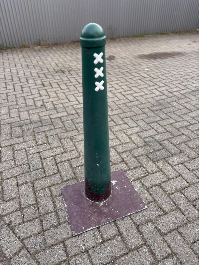 Origineel Amsterdams paaltje XXX, Tuin en Terras, Palen, Balken en Planken, Gebruikt, Palen, Minder dan 180 cm, Ophalen