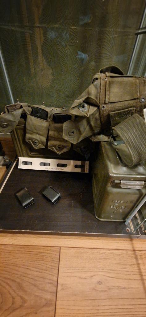 WW2 Munitiekisten, Garand Belt, .50 Doos, Verzamelen, Militaria | Tweede Wereldoorlog, Ophalen of Verzenden