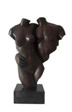 Buste man vrouw naakt - brons, Antiek en Kunst, Verzenden