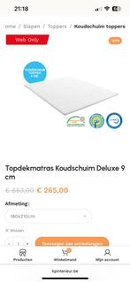 Nieuw topper 180x200, Ophalen of Verzenden, Zo goed als nieuw, Tweepersoons, 180 cm