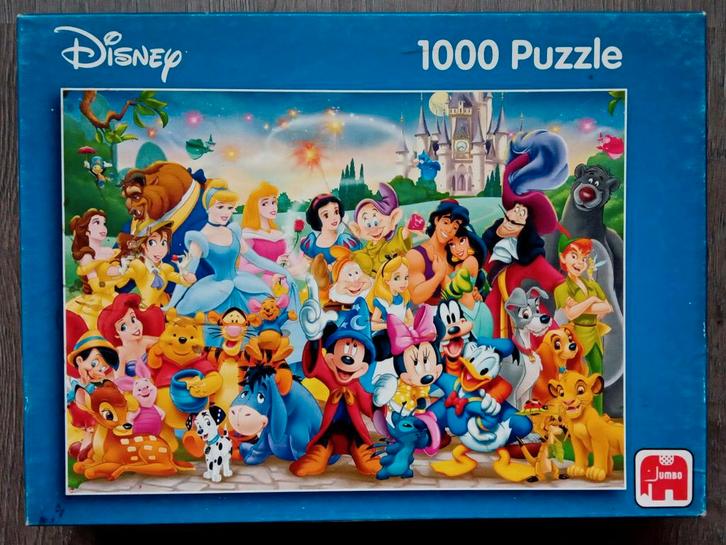 Jumbo puzzel Disney 1000 compleet, Hobby en Vrije tijd, Denksport en Puzzels, Gebruikt, Legpuzzel, 500 t/m 1500 stukjes, Ophalen of Verzenden