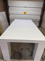 Goossens hoogglans witte eettafel 220x110x78.5, Kunststof, 100 tot 150 cm, 200 cm of meer, Ophalen of Verzenden
