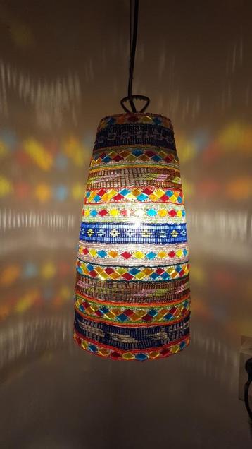 Oosterse glasmozaiek hanglamp beschikbaar voor biedingen