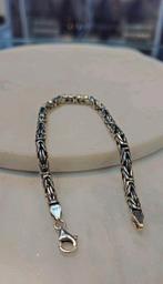 Massief zilver 925 koningsschakel armband