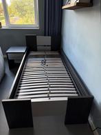 1 persoonsbed 90x220 antreciet, Huis en Inrichting, Ophalen, 90 cm, Eenpersoons, Zwart
