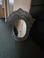 Mooie houten kuifspiegel, Huis en Inrichting, Woonaccessoires | Spiegels, Ophalen, Gebruikt, Minder dan 100 cm, Ovaal