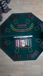 Casino Pokerset met Tafelblad, Vijf spelers of meer, Ophalen of Verzenden, Zo goed als nieuw, Onbekend